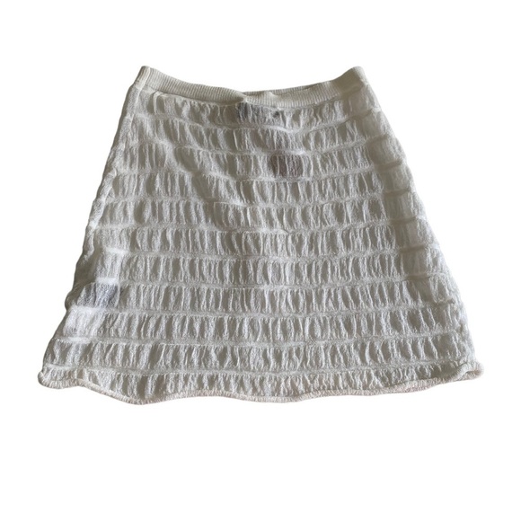 Tex by MaxAzria Textured Knit Semi Sheer Mini Skirt Size Small - HSH1151 - Picture 2 of 6